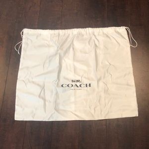 COACH White Drawstring Large Dust Bag